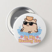 In Mijn GenezingsTijdperk Funny Capybara Ronde Button 7,6 Cm (Voorkant /achterkant)