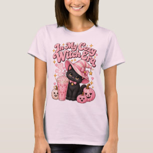 In Mijn Gezellige Heksen Tijdperk Roze Halloween T-shirt