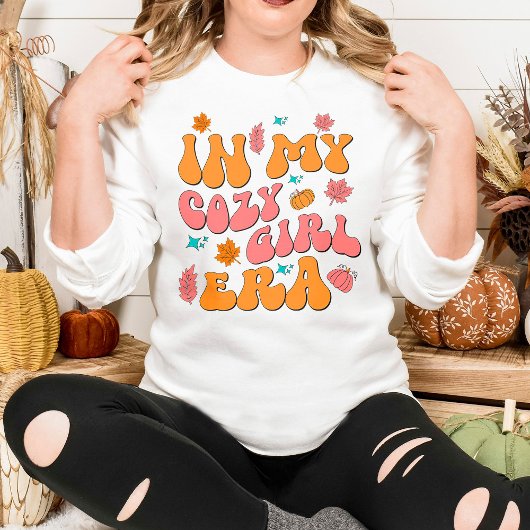 In mijn gezellige meisje era retro groovy stijl trui