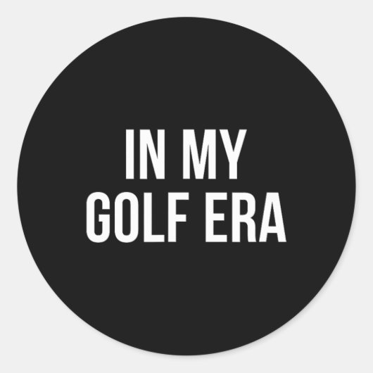 In mijn golftijd - ronde sticker (Voorkant)