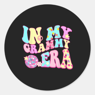 In mijn Grammy tijdperk Sarcastische Groovy Retro  Ronde Sticker