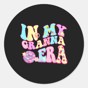 In mijn Granna tijdperk Sarcastische Groovy Retro Ronde Sticker