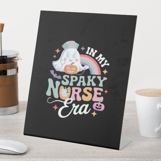 In mijn griezelige verpleegster tijdperk Halloween Reclamebord Met Voetstuk (Insitu)