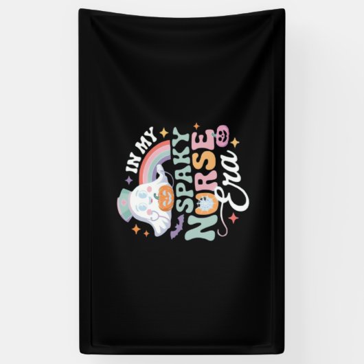 In mijn griezelige verpleegster tijdperk Halloween Spandoek (Verticaal)