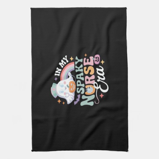 In mijn griezelige verpleegster tijdperk Halloween Theedoek (Verticaal)