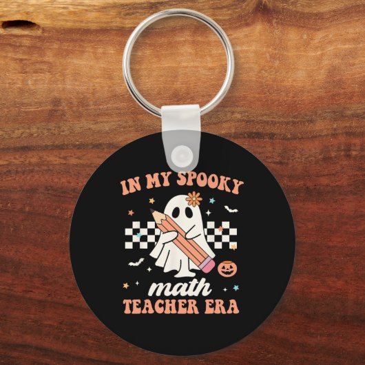 In mijn griezelige Wiskunde leraar Era Groovy Retr Sleutelhanger (Voorkant)