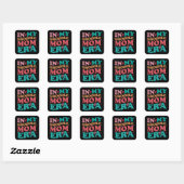 In Mijn Groodle Moeder Era Groovy Retro Gift Vierkante Sticker (Vel)