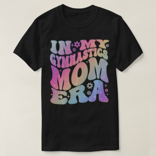 In mijn gymnastiek Moeder Era Mama Cheer Retro Vin T-shirt (Design voorkant)