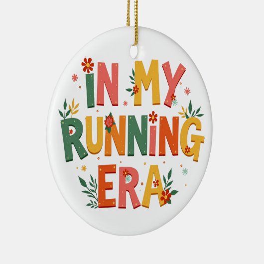 In mijn hardlooptijdperk, grappig hardloopcadeau v keramisch ornament (Rechts)
