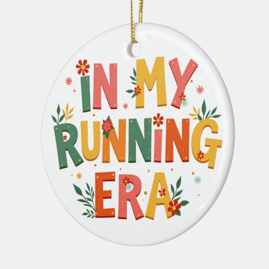 In mijn hardlooptijdperk, grappig hardloopcadeau v keramisch ornament (Links)