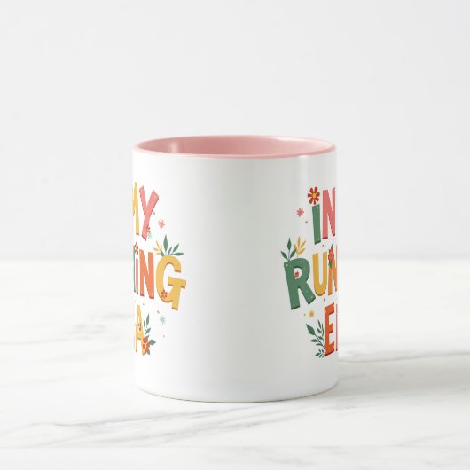 In mijn hardlooptijdperk, grappig hardloopcadeau v mok (Midden)