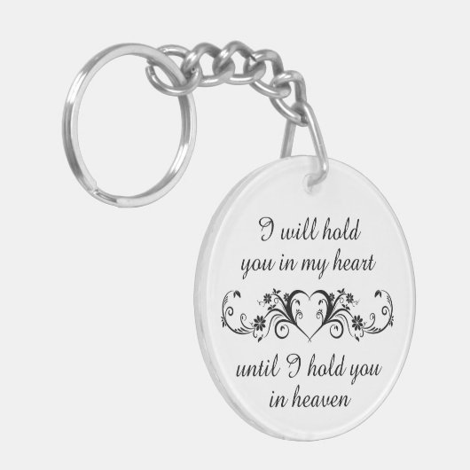 In mijn hart gepersonaliseerde Sleutelhanger aan d (Voorkant Links)