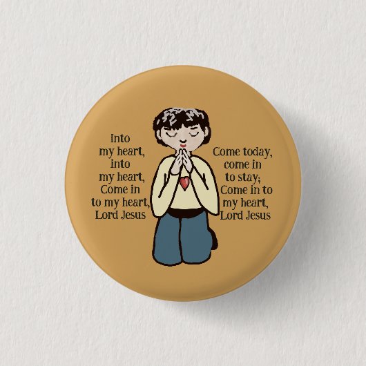 In mijn hart Heer Jezus Bladwijzer Ronde Button 3,2 Cm (Voorkant)