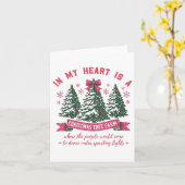 In mijn hart is een kerstboom Boerderij _1 Kaart (Gele Bloem)