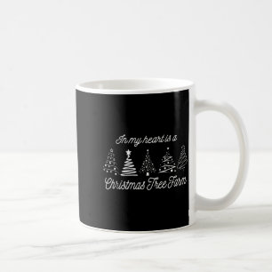 In mijn hart is een kerstboomgaard, grappige kerst koffiemok