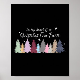 In mijn hart is een kerstboomgaard Taylor 13 Kerst Poster