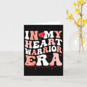 In mijn hart krijger tijdperk CHD hartziekte Aware Kaart (Gele Bloem)