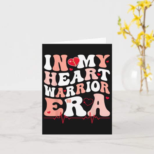 In mijn hart krijger tijdperk CHD hartziekte Aware Kaart (Gele Bloem)