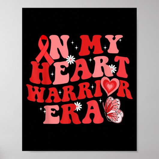 In Mijn Hart Krijger Tijdperk Chd Hartziekte Bewus Poster (Voorkant)