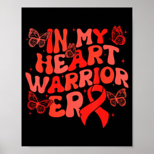 In mijn hart Warrior-tijdperk Hartziekte bewustzij Poster