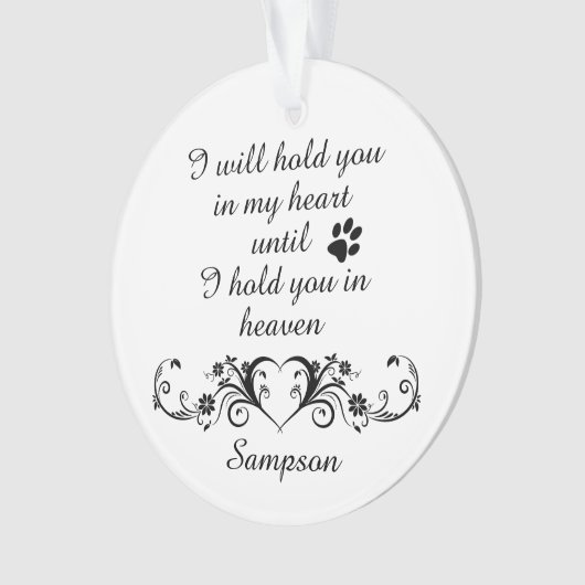 In mijn hartstilstand gepersonaliseerd ornament (voorkant)