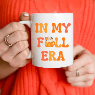 In mijn herfst tijdperk, retro sinaasappel leuke t koffiemok
