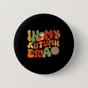 In mijn herfsttijd groovy Thanksgiving herfst herf Ronde Button 5,7 Cm