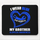 In mijn herinnering aan mijn broer ALOPECIA BEWUST Muismat (Voorkant)