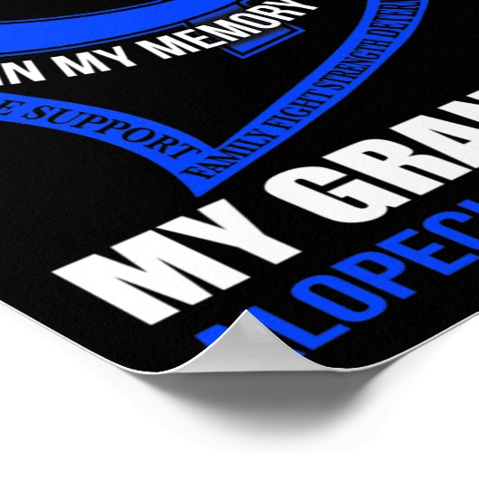 In mijn herinnering aan mijn kleinzoon ALOPECIA BE Poster (Hoek)