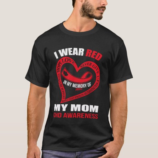In mijn herinnering aan mijn moeder CHD AWARE T-shirt (Voorkant)