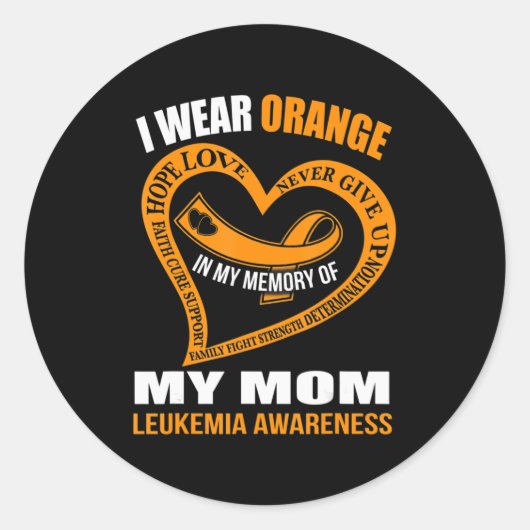 In mijn herinnering aan mijn moeder LEUKEMIA AWARE Ronde Sticker (Voorkant)