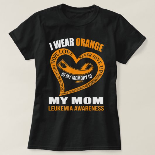 In mijn herinnering aan mijn moeder LEUKEMIA AWARE T-shirt (Design voorkant)
