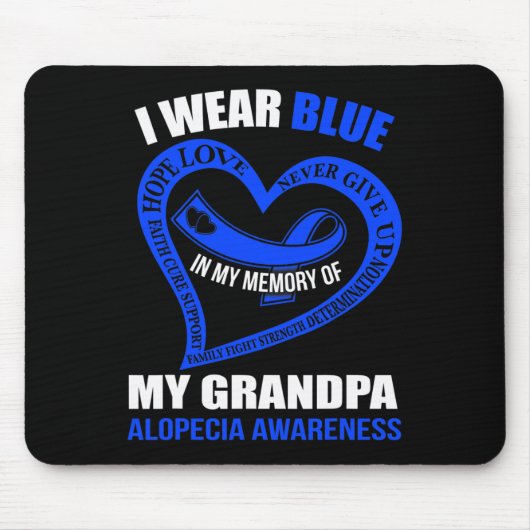In mijn herinnering aan mijn opa ALOPECIA BEWUSTZI Muismat (Voorkant)