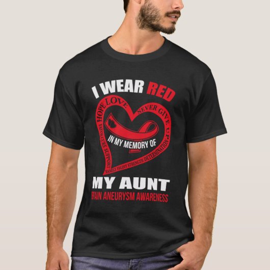 In mijn herinnering aan mijn tante HERSENANEURYSMA T-shirt (Voorkant)