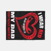 In mijn herinnering aan mijn vader hartziekte bewu fleece deken (Voorkant (Horizontaal))