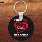 In mijn herinnering aan mijn vader hartziekte bewu sleutelhanger (Voorkant)