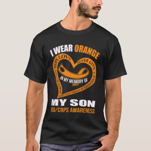 In mijn herinnering aan mijn zoon RSDCRPS BEWUSTZI T-shirt (Voorkant)