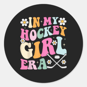In mijn Hockey Girl tijdperk  Game Day Groovy Hock Ronde Sticker