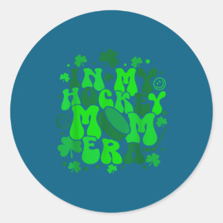 In Mijn Hockey Moeder Tijdperk St Patrick's Dag Ie Ronde Sticker