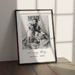 In Mijn Hond Moeder Era Pet Lovers Aangepaste Keep Poster<br><div class="desc">Vier de gekoesterde band tussen een huisdier ouder en hun vacht baby met onze "In My Dog Mom Era" Pet Lovers Custom Keepsake Gift Poster. Dit unieke kunstwerk is voorzien van een gepersonaliseerd dierenportret ter nagedachtenis aan de speciale band tussen baasje en bont baby, waardoor het het perfecte cadeau is...</div>