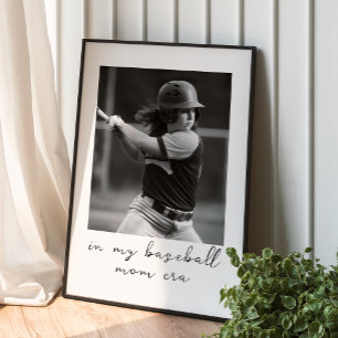 In mijn honkbal mam era aangepaste foto gepersonal poster