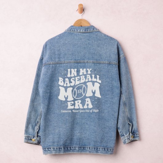 In mijn honkbal mam era aangepaste namen denim jas jacket (Hangar)