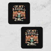 In mijn honkbal mam tijdperk vierkante visitekaartje (Voorkant / Achterkant)