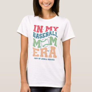 In Mijn Honkbal Moeder Tijdperk Retro Vintage Cita T-shirt