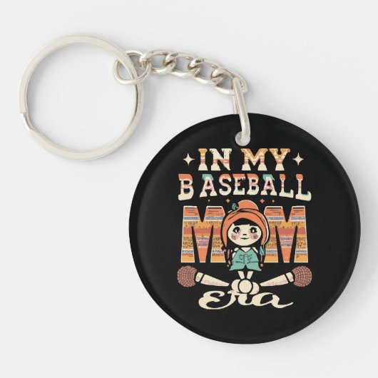 In Mijn Honkbal Moeder Tijdperk Sleutelhanger (Voorkant)