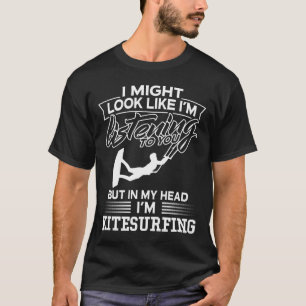 In mijn hoofd ben ik Kitesurfing T-shirt