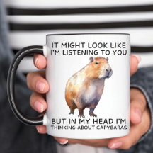In mijn hoofd denk ik aan capibara's Grappig