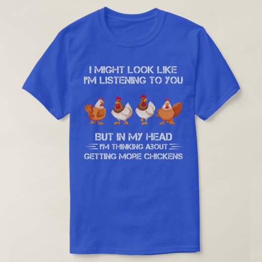 In mijn hoofd denk ik aan meer kip. t-shirt (Design voorkant)