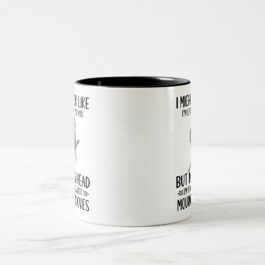 IN MIJN HOOFD DENK IK AAN TREURDUIVEN, Bird Tweekleurige Koffiemok (Center)