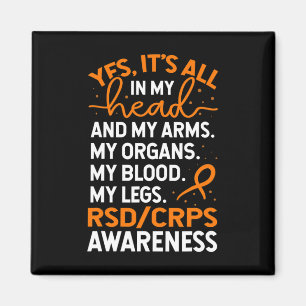 In mijn hoofd en mijn lichaam krijger RSD CRPS bew Magneet
